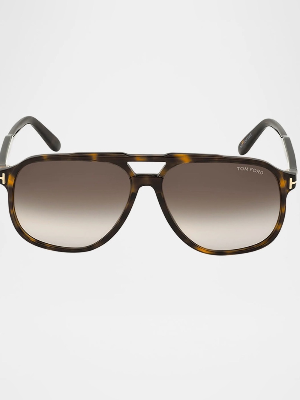 Tom Ford Reoul Tortoiseshell Aviator Sunglasses - Brown Lenses